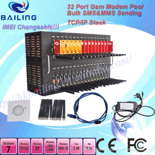 32 Port Modem Pool Could Send 19200 SMS Per Hour